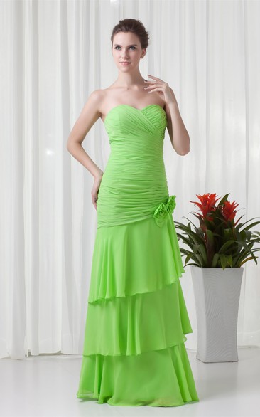 Captivating Sweetheart Chiffon Sleeveless Bridesmaid Dresses