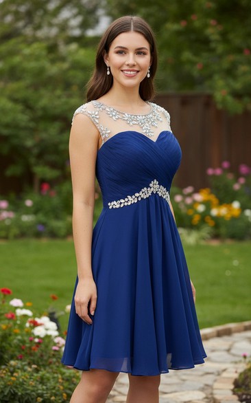 Elegant Beaded Keyhole Gown