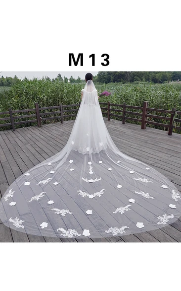 New Korean Style 3 Meters Double-layer Cover Trailing Bride Super Long Super Wide Veil