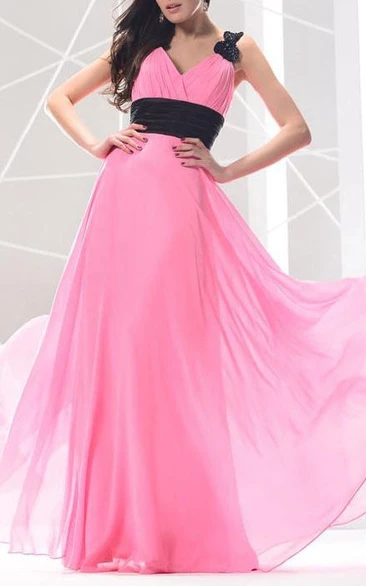 Sexy Spaghetti Neckline Floor-Length Prom Dress