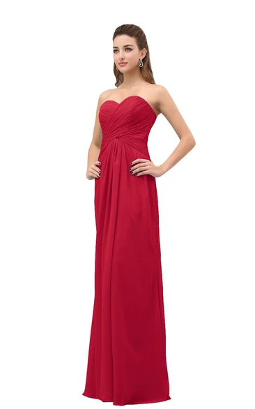 Sweetheart Long Dress With Basque Waist