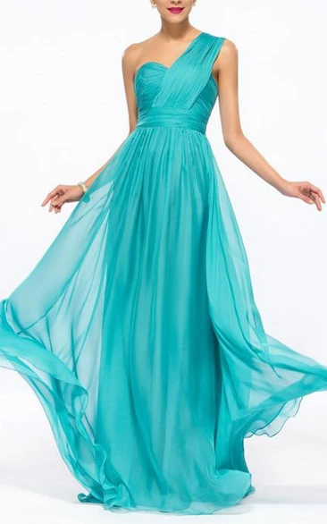 Epidemic A-Line One-Shoulder Long Prom Dress
