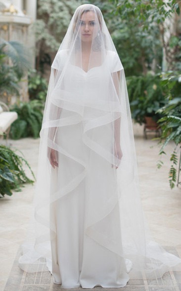 Simple Long Trailing Soft Tulle Wedding Veil