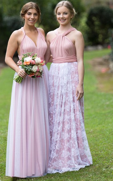 Short Sleeve Ruched Strapped Chiffon Bridesmaid Dress With Bow