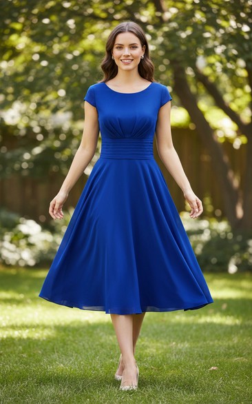 Charming Pleated Bowknot Dress