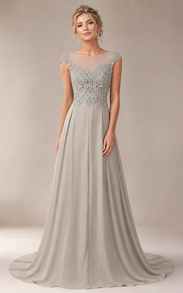 Robe trapèze à manches courtes et corsage perlé