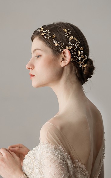 Western Style Golden Leaf Headbands