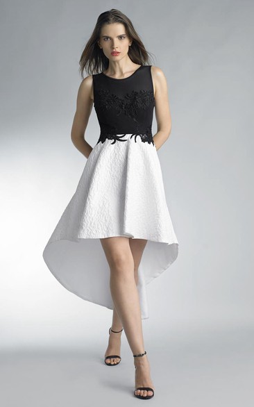 White & Black Cocktail Prom Dress ...