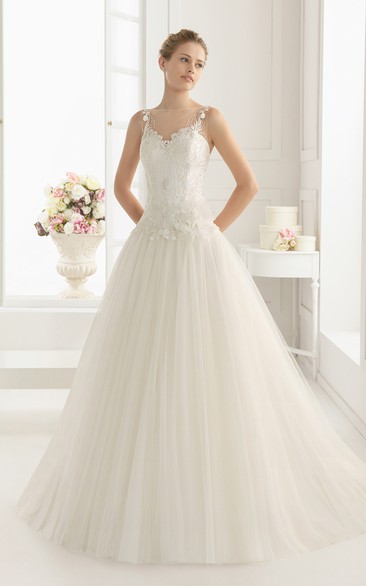 Slleveless Seetheart Organza Dress With Appliques