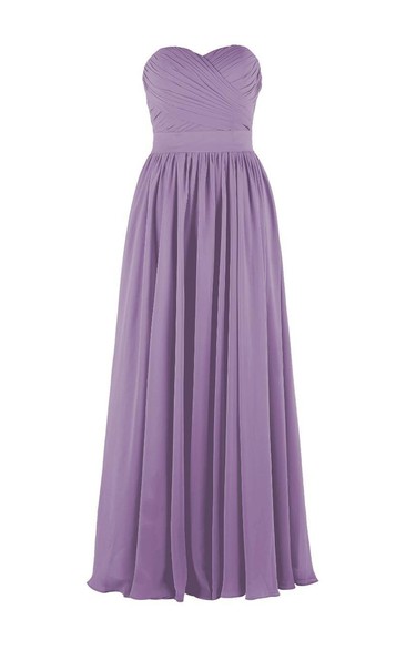 Elegant Sweetheart Criss-cross A-line Dress With Zipper Back