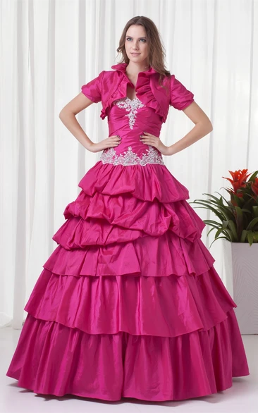Impressive Taffeta Sweetheart Mini Ball Gown Beaded Special Occasion Dresses