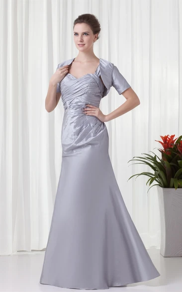 Refined Trumpet Ruched Bolero and Gown With Stress