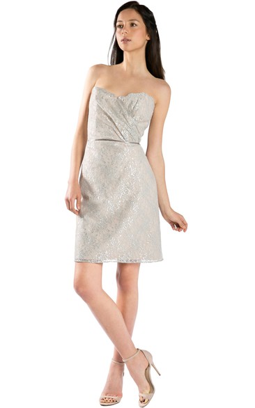 Mini Sleeveless Appliqued One-Shoulder Lace Muti-Color Convertible Bridesmaid Dress With Straps