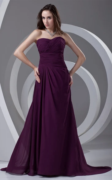 Stunning Ruffled Sweetheart a Line Sleeveless Chiffon Special Occasion Dresses