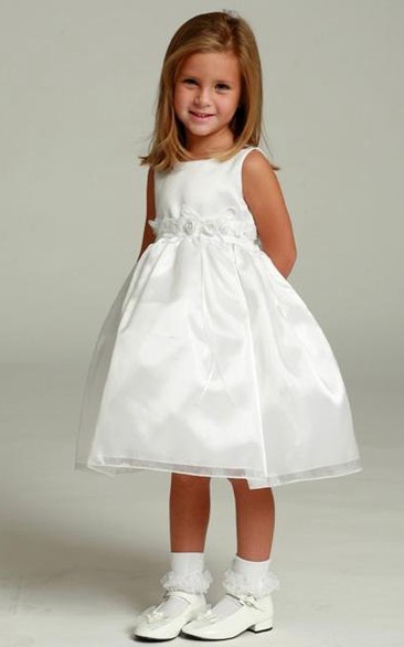 Floral Floral Organza&Satin Flower Girl Dress