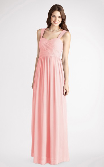 Long-Chiffon Sleeveless A-Line Charming Dress