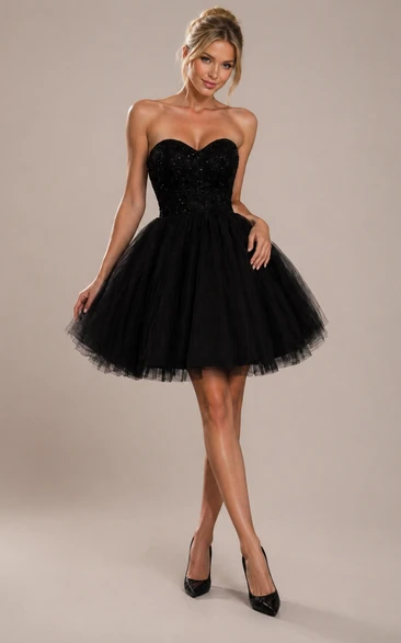 Short Black Prom Dresses | Plus Size Sneaker Ball Homecoming 9th Grade Gown