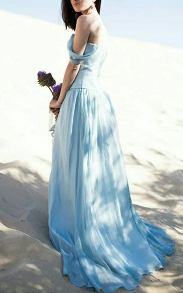 Blue Wedding Alternative Wedding Chiffon Wedding Romantic Wedding Bohemian Wedding Colour Wedding Kimon Dress
