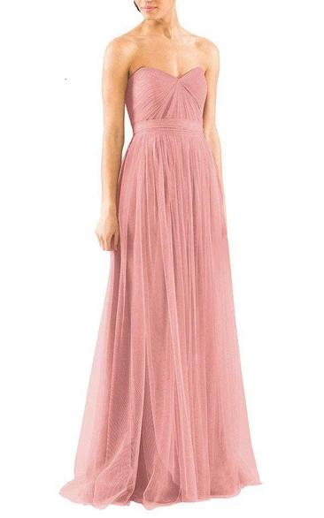 Convertible Tulle Floor-length Bridesmaid Dresses