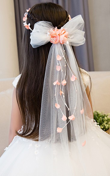 Princess Style Garland Headdress Tulle Flower Girl Accessories