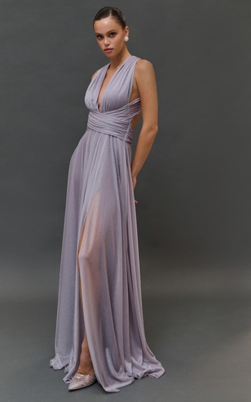 Flowy Chiffon Empire Ruched Dress