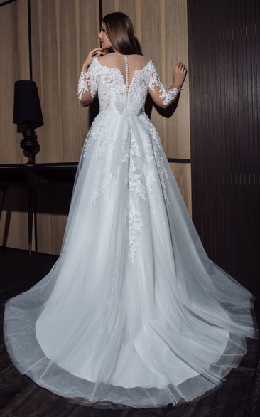 Zoey Grey - 30920 Beaded Illusion Scoop Neck Tulle Dress Evening Gown - 1 pc Nude/Nude In Size 4 Available