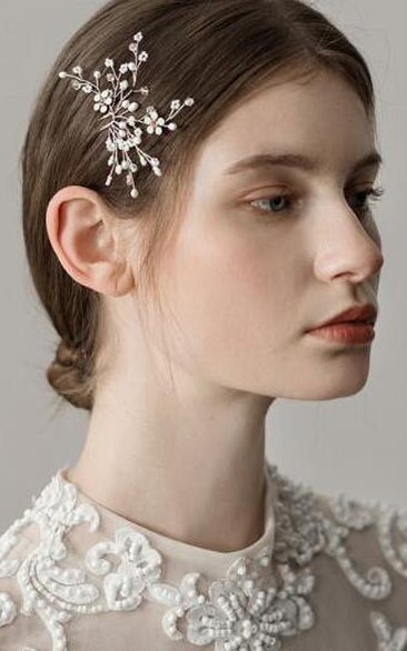 Simple Style Pearl Rhinestone Hair Pins