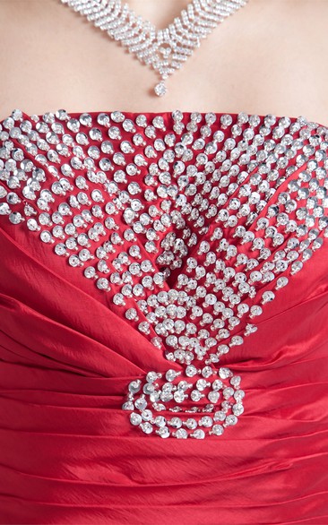 Strapless Pick-Up Corset Back and Ball-Gown With Beading