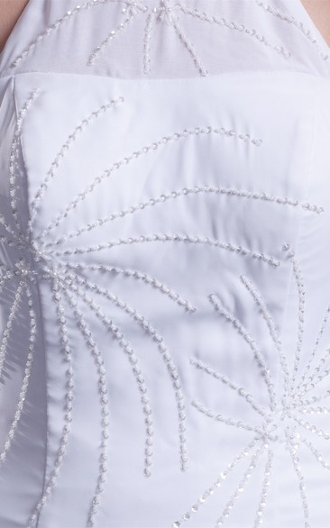 Beautiful Sleeveless Chiffon Halter Wedding Dresses