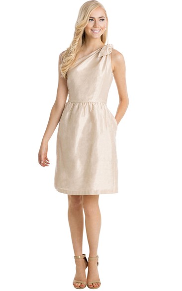 Mini Sleeveless One-Shoulder Taffeta Muti-Color Convertible Bridesmaid Dress