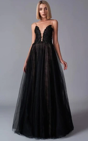 Sexy Brush Train Sleeveless Tulle A Line Backless Prom Dress with Ruching