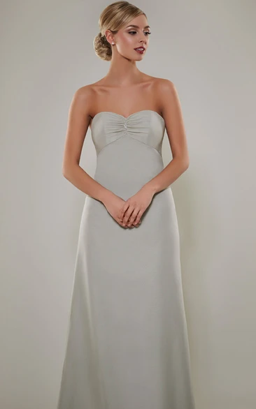 Sweetheart Sleeveless Empire Ruched Chiffon Bridesmaid Dress