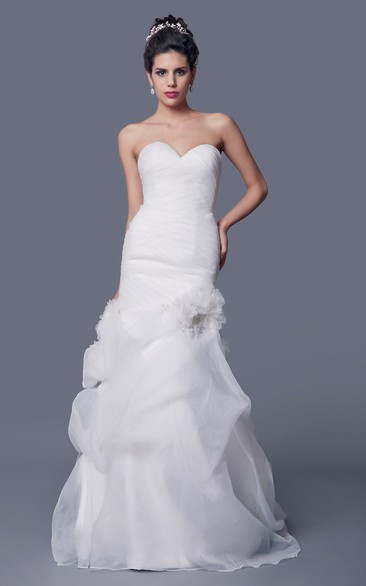 Amazing A-line Organza Wedding Dress With Beaded Jacket