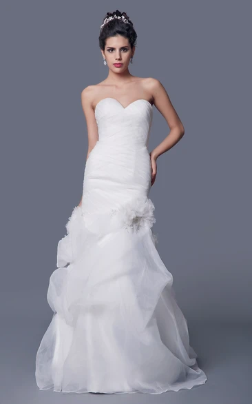 Amazing A-line Organza Wedding Dress With Beaded Jacket