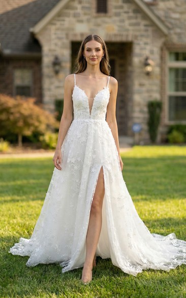 Spaghetti Strap Lace Sheath Beach Dress with Split