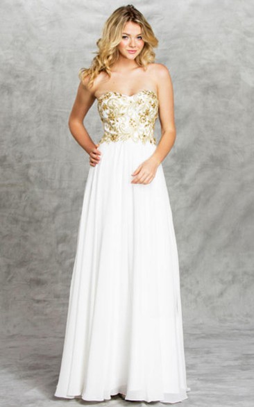 Sheath Sweetheart Sleeveless Chiffon Backless Dress With Beading