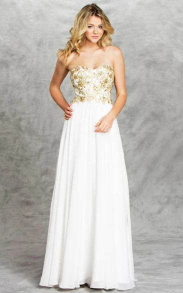 Sheath Sweetheart Sleeveless Chiffon Backless Dress With Beading