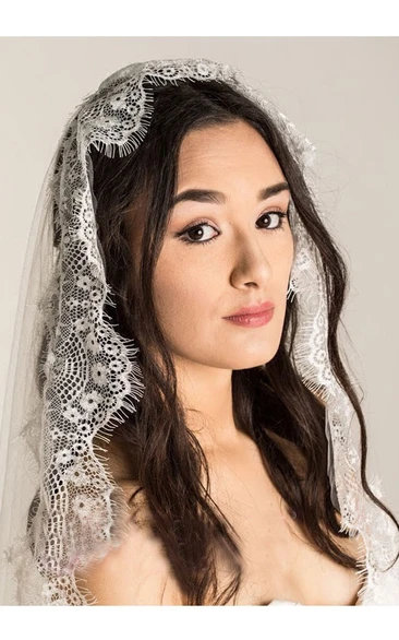 Bridal Veil With Lace Vintage Soft New Wedding Lace Wedding Veil Headdress