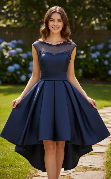 Elegant Satin Lace-Up Prom Dress