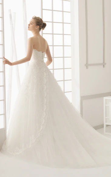 Backless Lace-Up Dress With Sash And Appliques