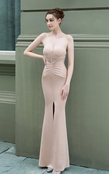 Toast Dress Bride Long Tube Top Thank You Banquet Slim Fishtail Skirt Wedding Car Model Exhibition Dress