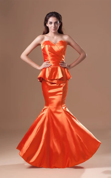 Glossy Pleated Trumpet Special Occasion Dresses