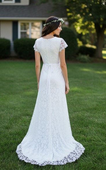 Casual Rustic Lace Bridal Wear
