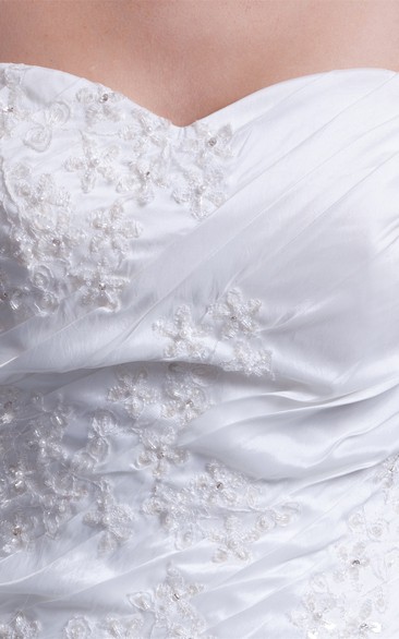 Stylish Sweetheart Satin Appliqued Trumpet Sleeveless Embellished Wedding Dresses