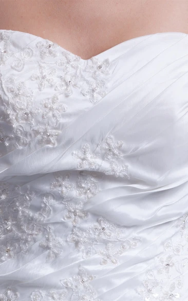 Stylish Sweetheart Satin Appliqued Trumpet Sleeveless Embellished Wedding Dresses