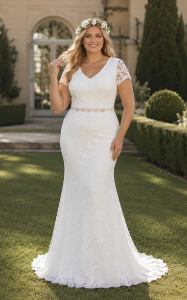 Casual Rustic Lace Bridal Wear