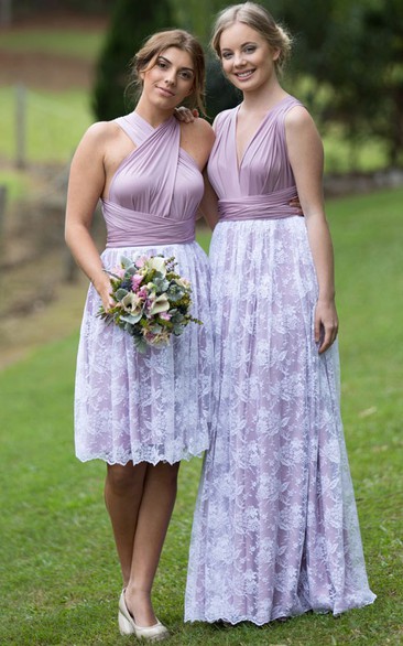 Knee-Length Sleeveless Strapped Ruched Chiffon Bridesmaid Dress