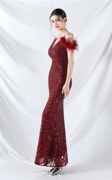 Craft Order Ostrich Feather Annual Meeting Dinner Performance Short Evening Dress