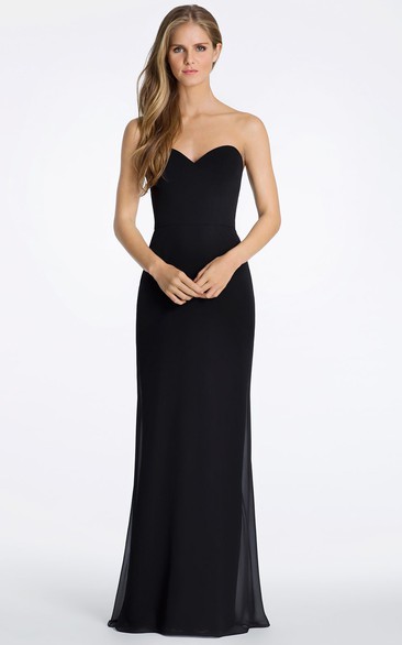 Caped Sweetheart Sleeveless Chiffon Bridesmaid Dress