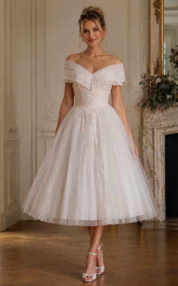 Valenti 50S Wedding Short Tea Length Wedding Dress | Dorris Wedding Valenti 50S Wedding Short Tea Length Wedding Dress | Dorris Wedding